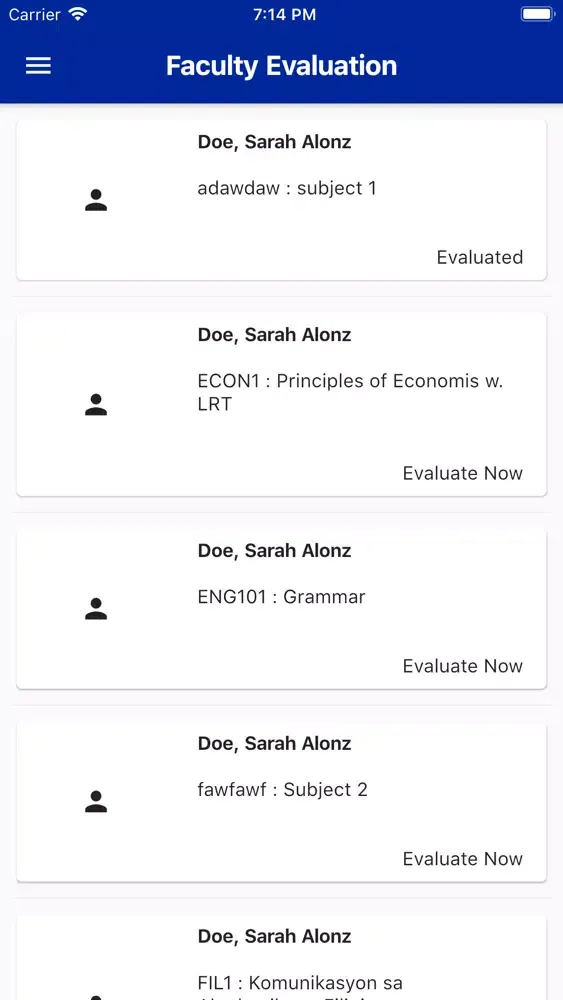 SLU Student Portal سکرین شاٹس