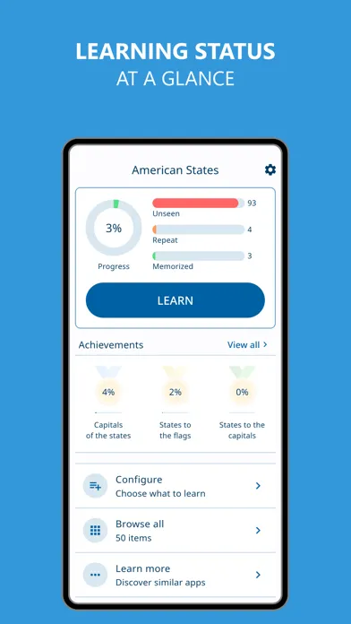 Capturas de pantalla de Learn American States
