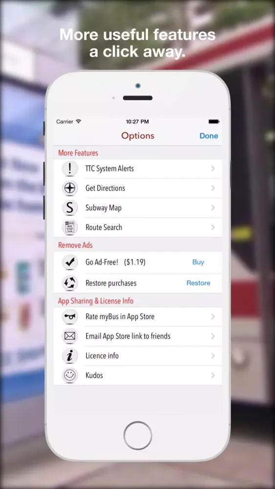 Tangkapan layar myBus Transit App