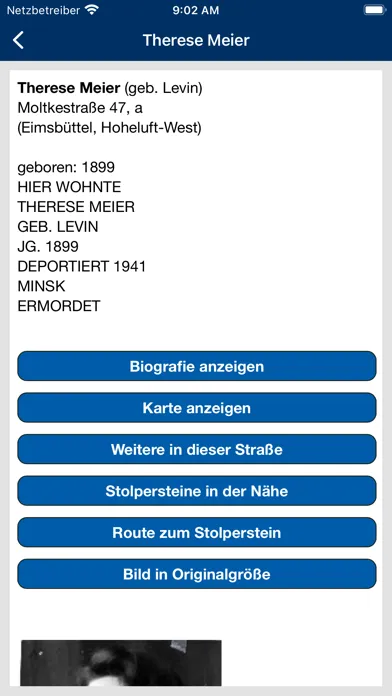 ภาพหน้าจอของ Stolpersteine Hamburg