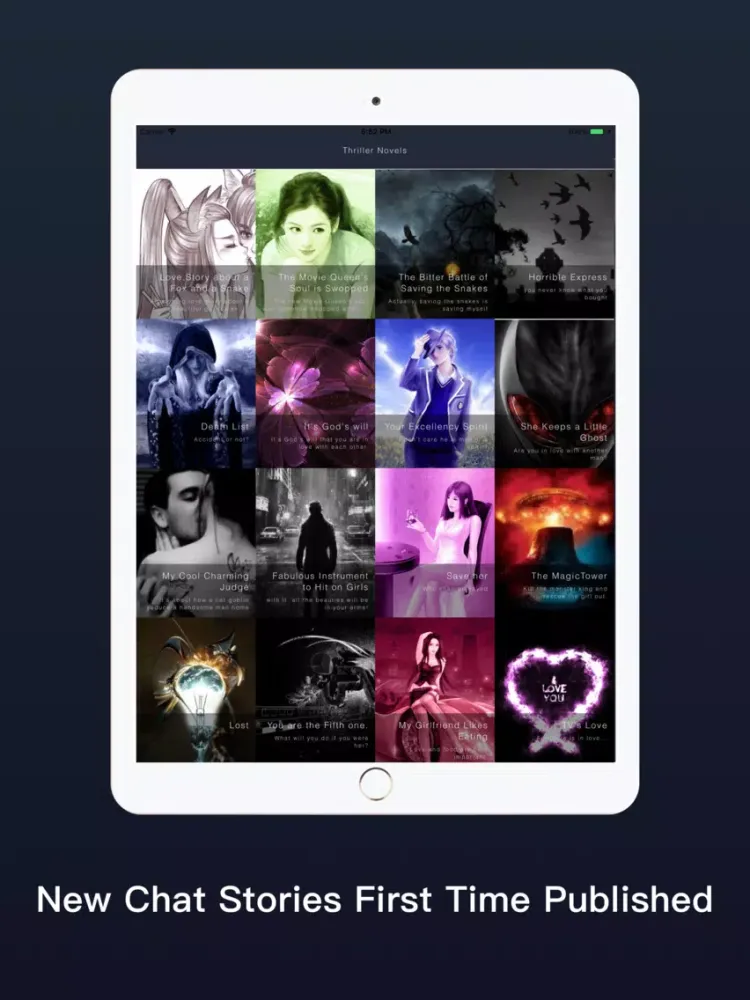 Tangkapan layar Thriller Novels - Chat Stories iPad 