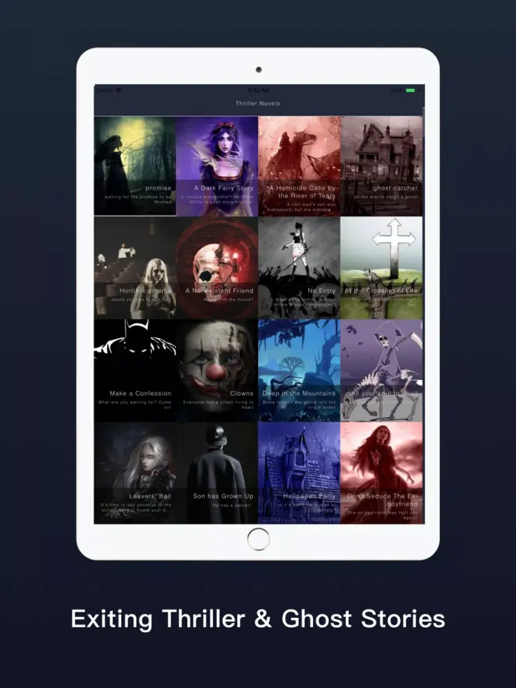 Tangkapan layar Thriller Novels - Chat Stories iPad 