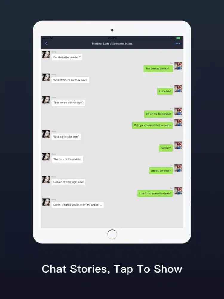 Tangkapan layar Thriller Novels - Chat Stories iPad 