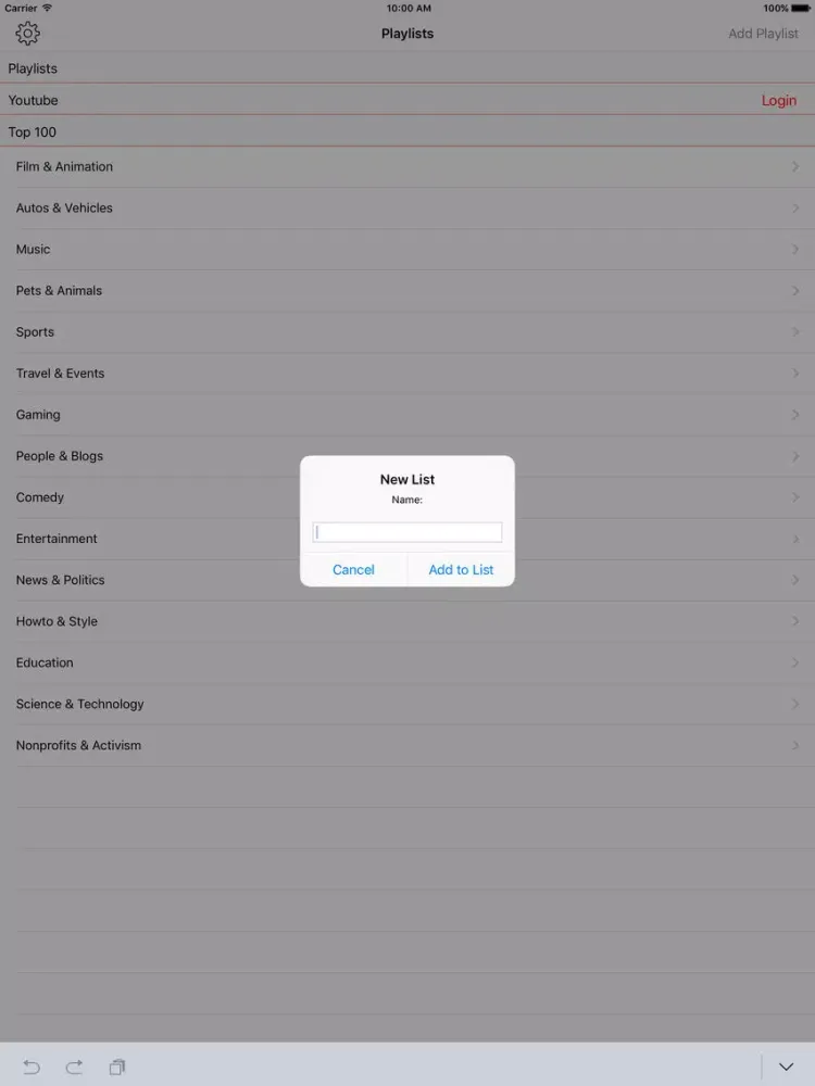 Music Tube Playlist manager for Youtube iPad Screenshots