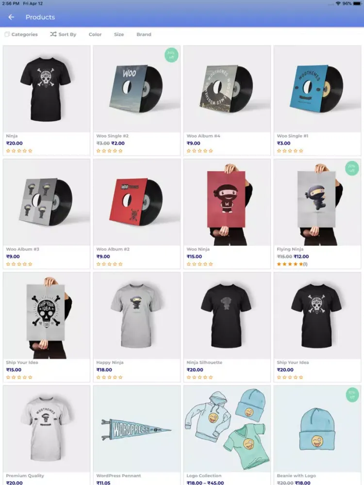 Woocommerce Admin iPad  Screenshots