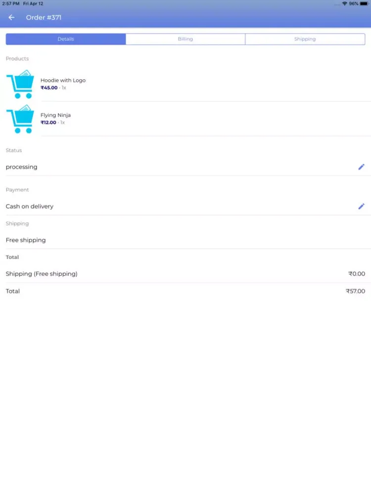 Woocommerce Admin iPad  Screenshots