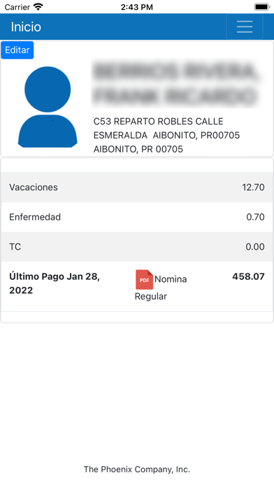Monet HR Empleado Screenshots