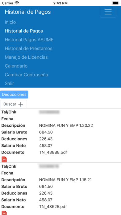 Monet HR Empleado Screenshots