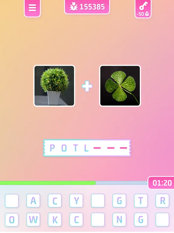 Pics 2 Word Combine Puzzle iPad 应用截图