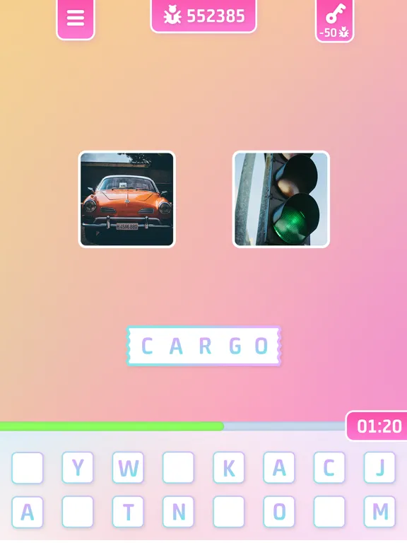 Pics 2 Word Combine Puzzle iPad 应用截图