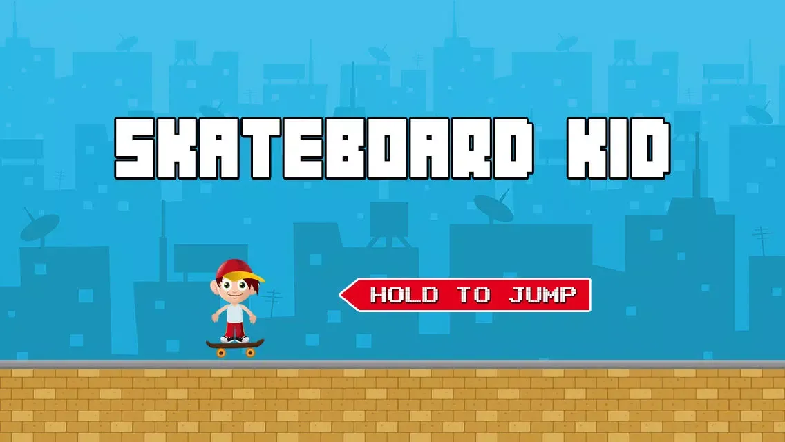 Jack The Jumpy Skateboard Kid - Red cap boy escape game with 8-bit graphics Screenshots
