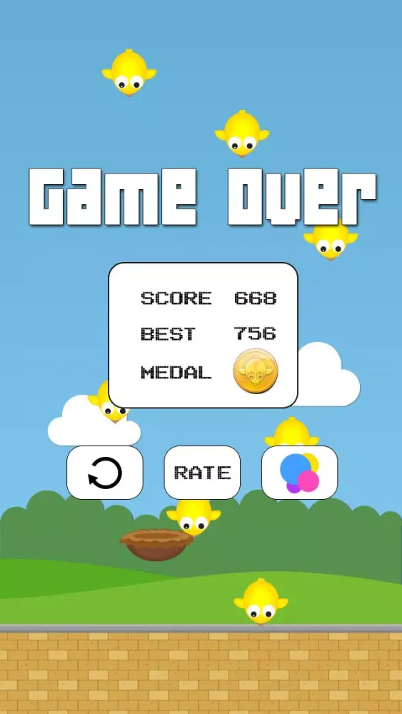 Bird Fall - Attack of the swamp of birds from the sky (by duet puppy game) Ekran Görüntüleri