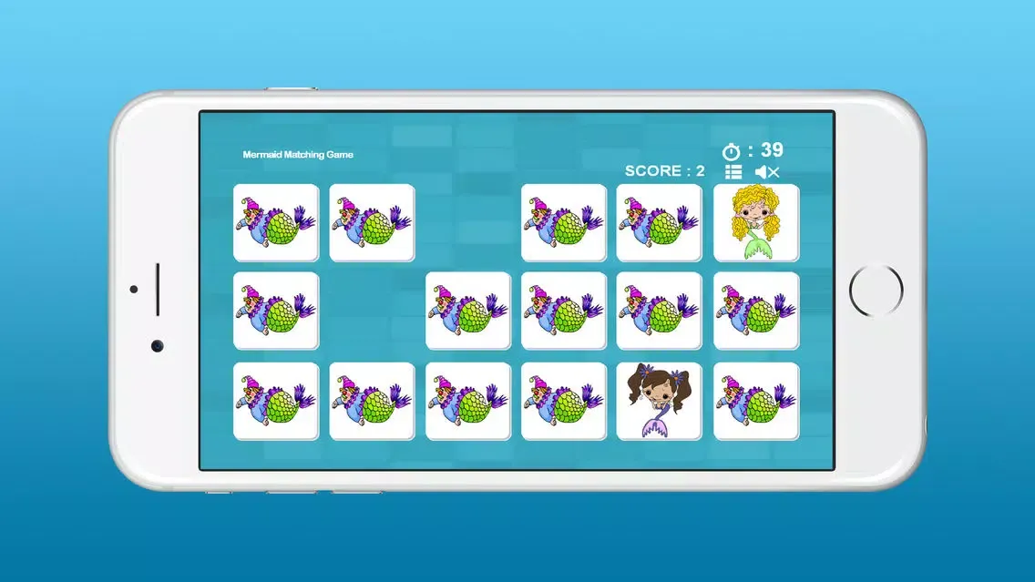 Screenshot di Mermaid Matching Pictures Game for Kids