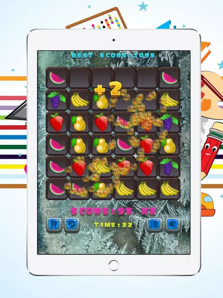 Captures d'écran de Crush Matching Fruits for Kids Game iPad 