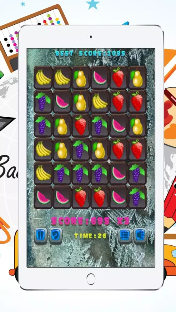 Captures d'écran de Crush Matching Fruits for Kids Game