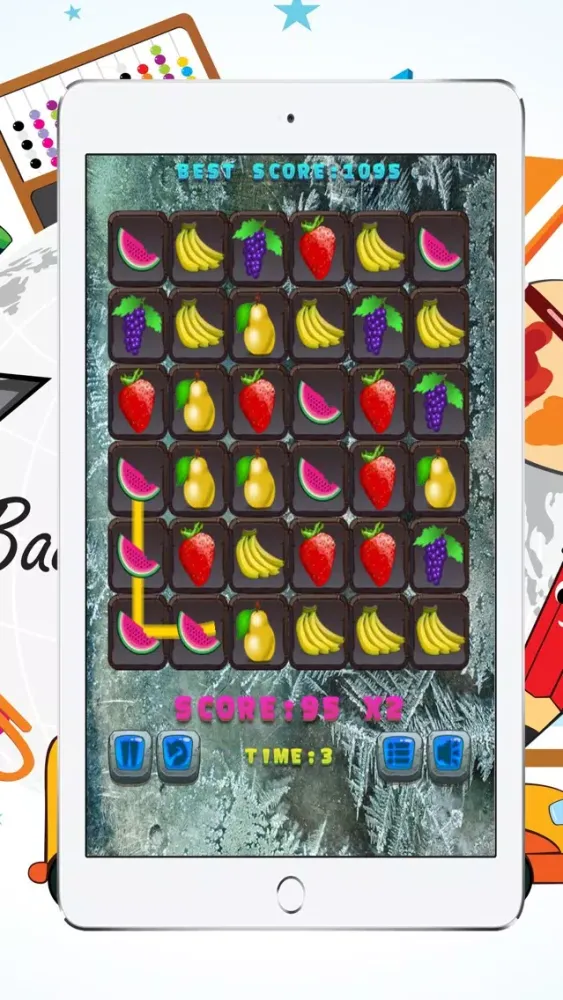 Captures d'écran de Crush Matching Fruits for Kids Game