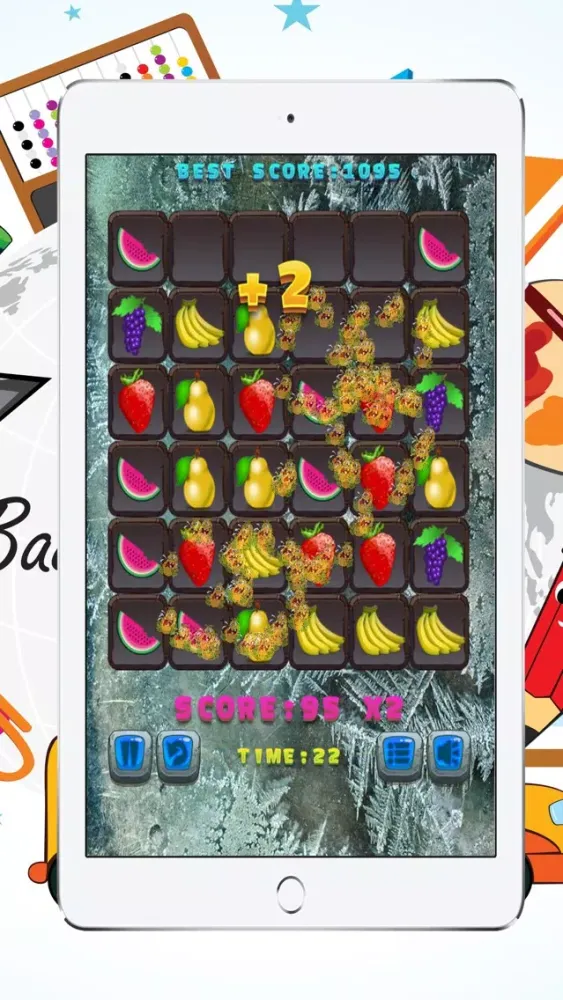 Captures d'écran de Crush Matching Fruits for Kids Game