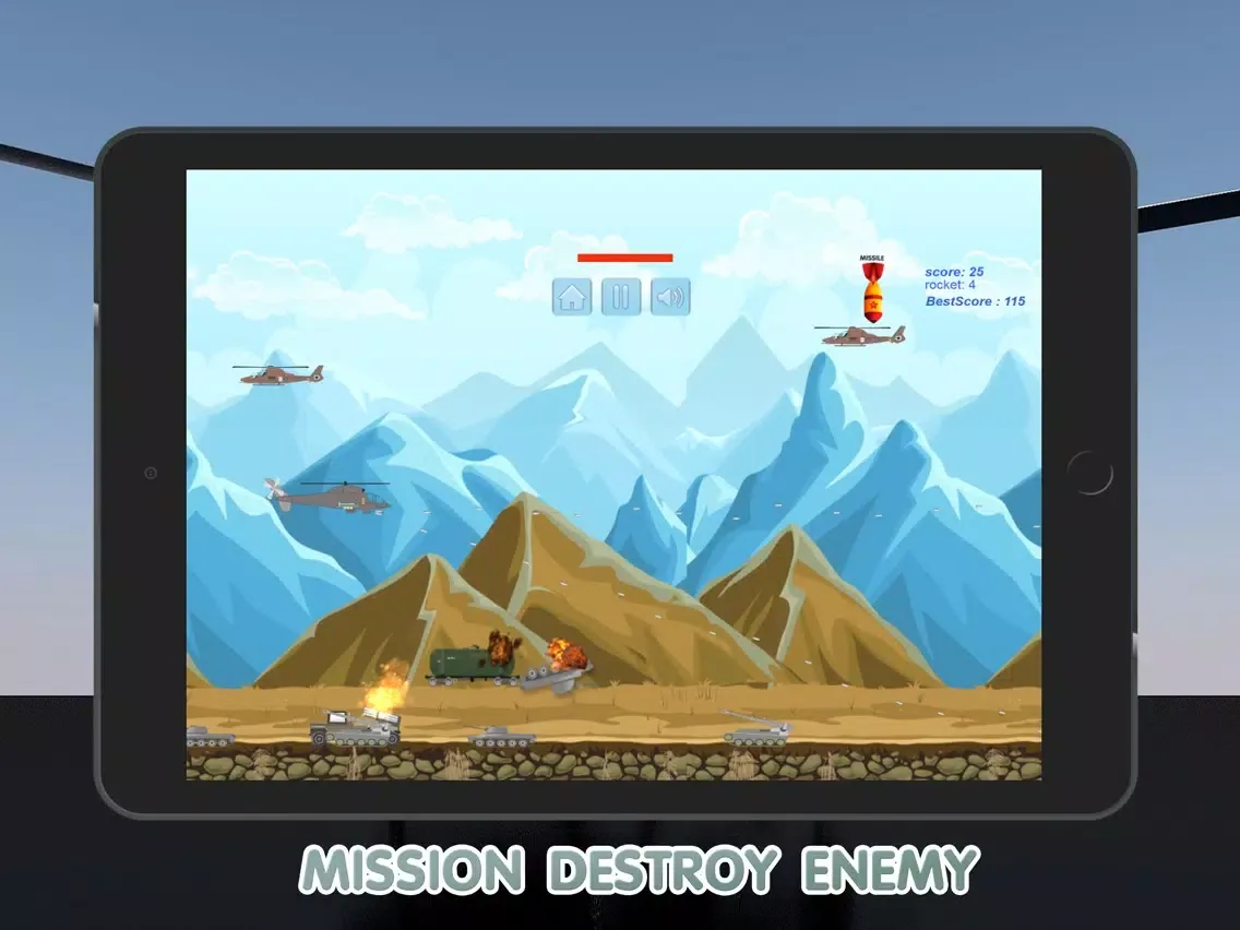 World Helicopter Gunship Air Strike Game iPad 应用截图
