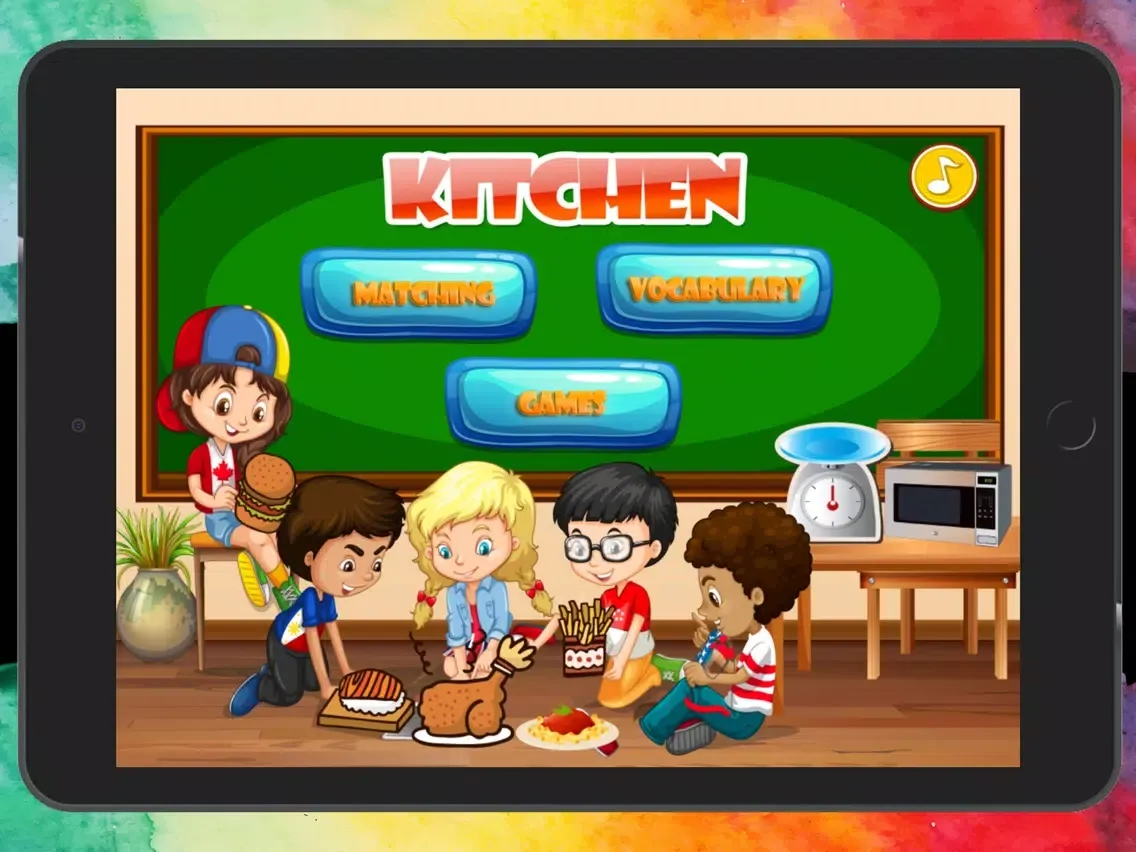 English Learning Kitchen Vocabulary iPad  Ekran Görüntüleri