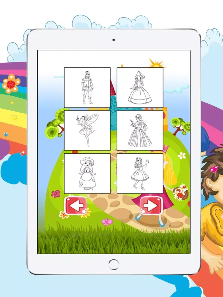 Little Princess Games Coloring Book for Girls iPad  স্ক্রিনশট