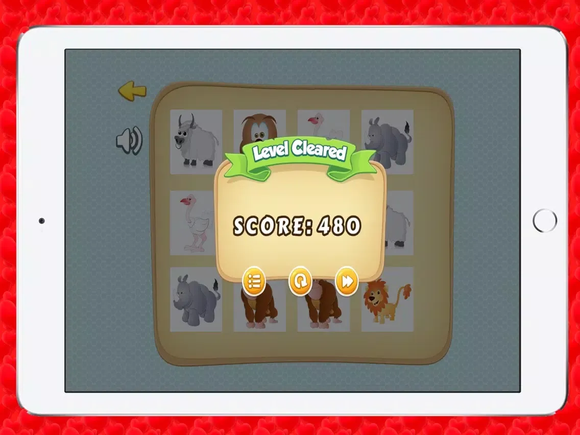 Capturas de tela do Matching Animals Memorize Games for Kids iPad 