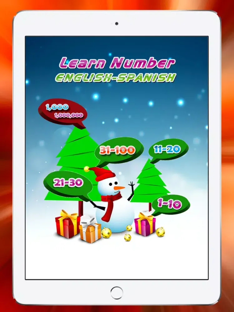 Tangkapan skrin Learn English to Spanish Number 1 to 100 Free : Education for Preschool iPad 