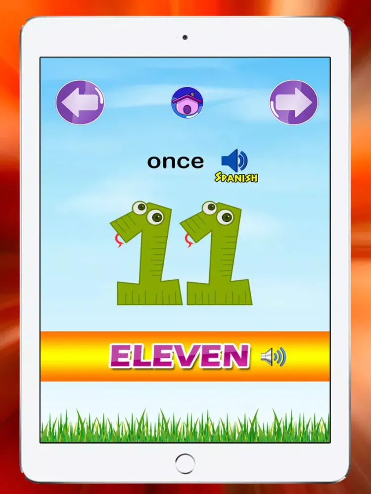 Tangkapan skrin Learn English to Spanish Number 1 to 100 Free : Education for Preschool iPad 