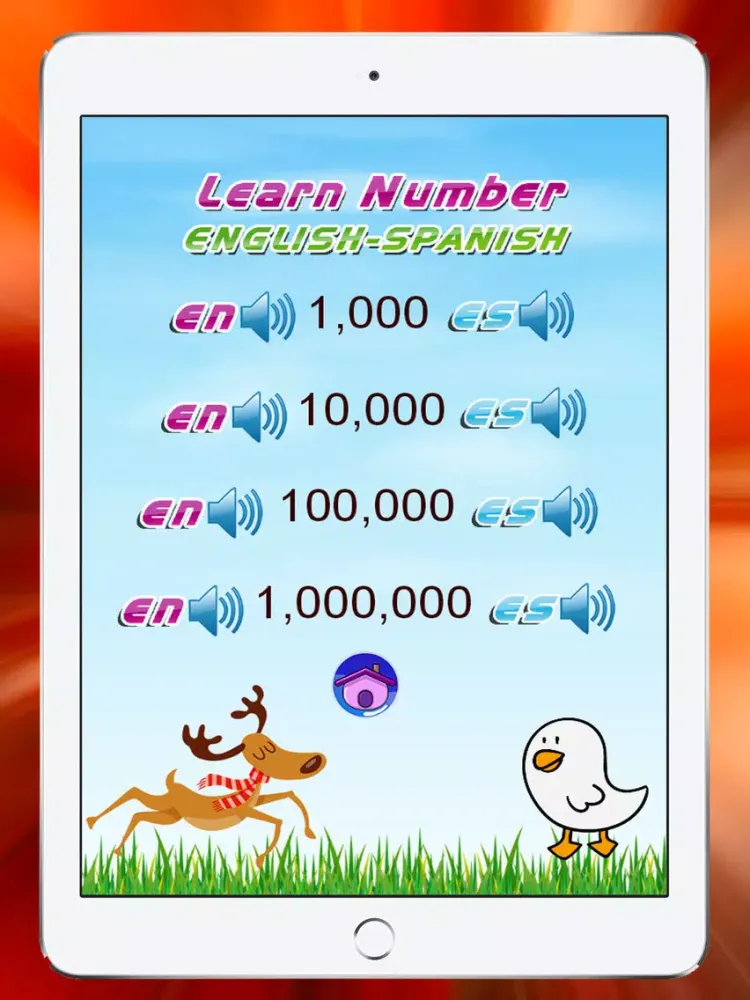 Tangkapan skrin Learn English to Spanish Number 1 to 100 Free : Education for Preschool iPad 