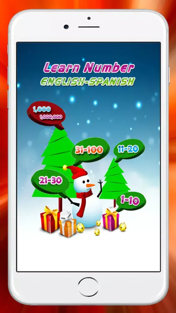 Tangkapan skrin Learn English to Spanish Number 1 to 100 Free : Education for Preschool