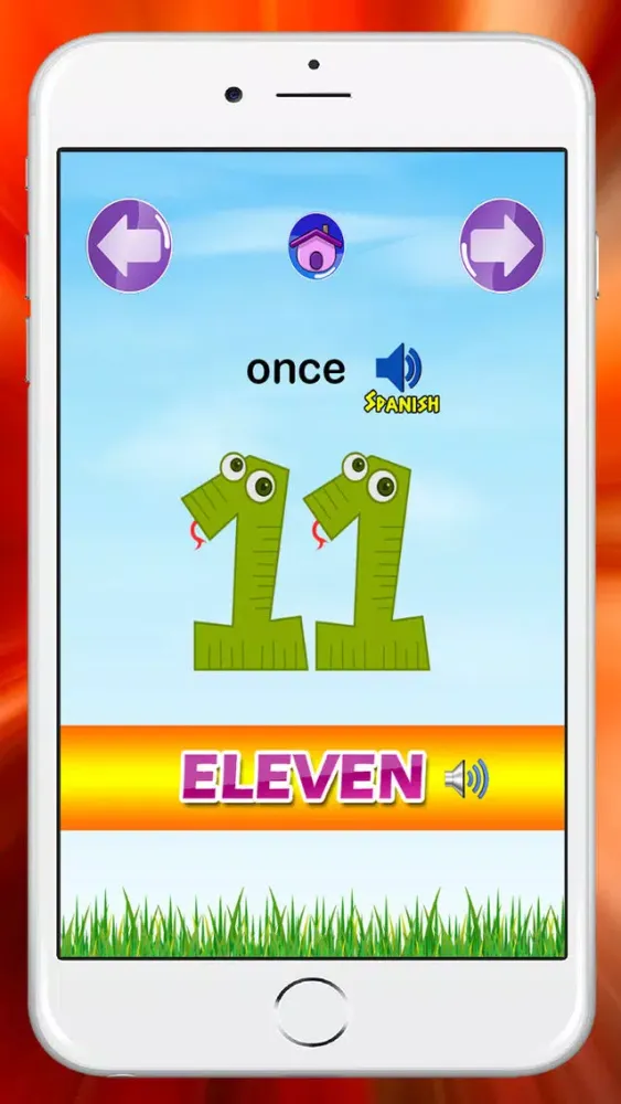 Tangkapan skrin Learn English to Spanish Number 1 to 100 Free : Education for Preschool