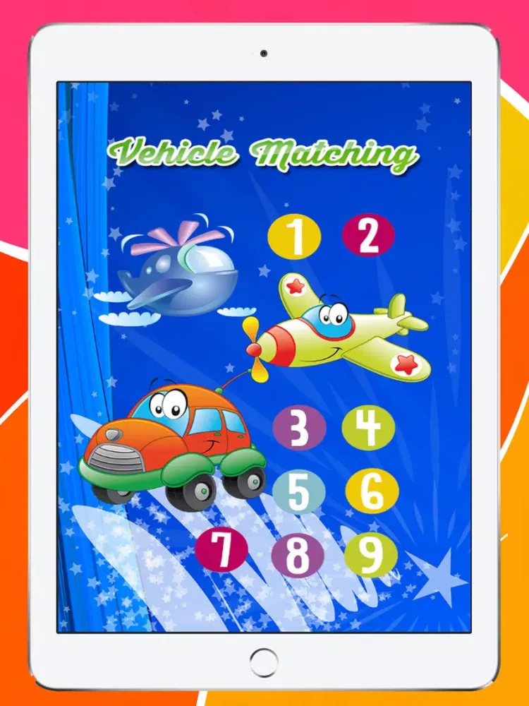 Screenshot di Matching Vehicle Cards Game for Kindergarten Free iPad 
