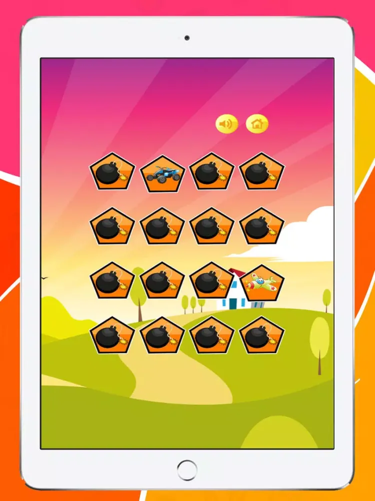 Screenshot di Matching Vehicle Cards Game for Kindergarten Free iPad 