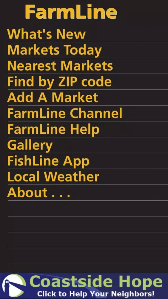 ภาพหน้าจอของ FarmLine: Find Farmers' Markets, Farmstands and Community Supported Agriculture