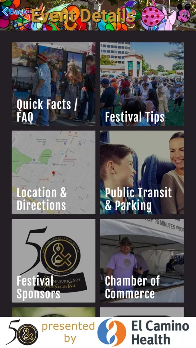 Capturas de tela do Mountain View Art & Wine Fest