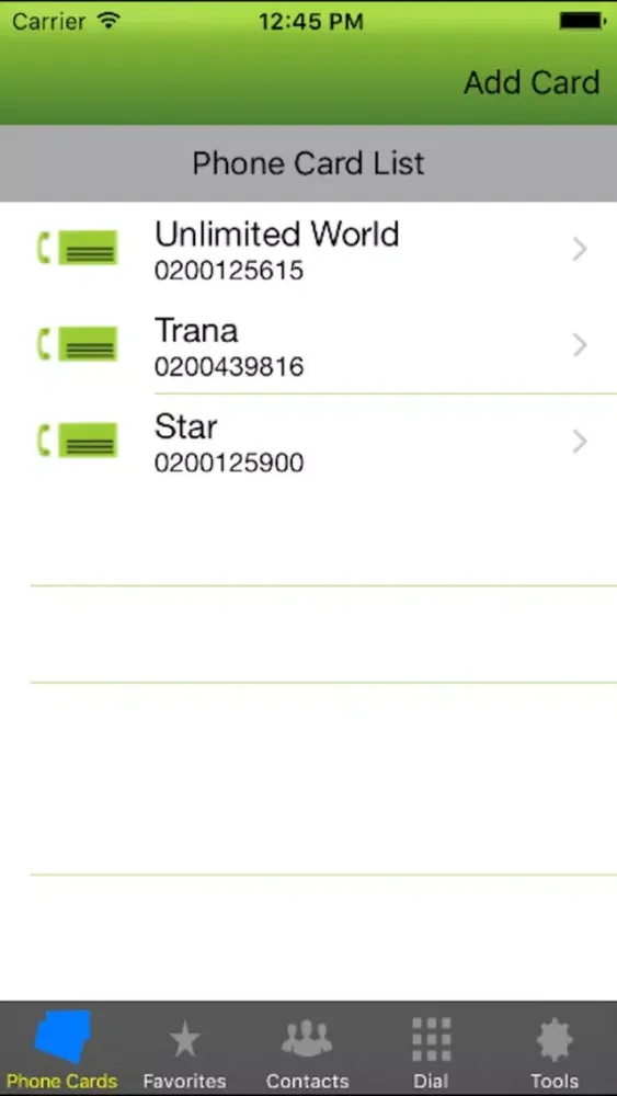 Phone Card Dialer Pro স্ক্রিনশট