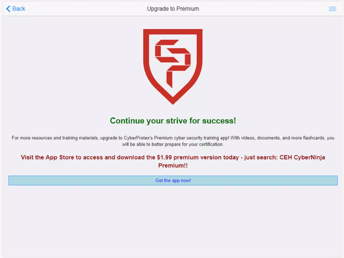 CEH CyberNinja Lite iPad 应用截图