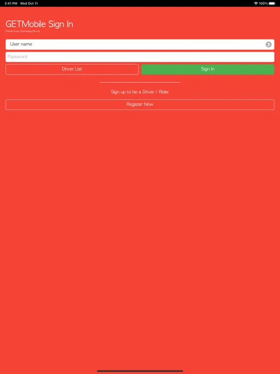 Tangkapan layar GETMobile - Courier Solution iPad 