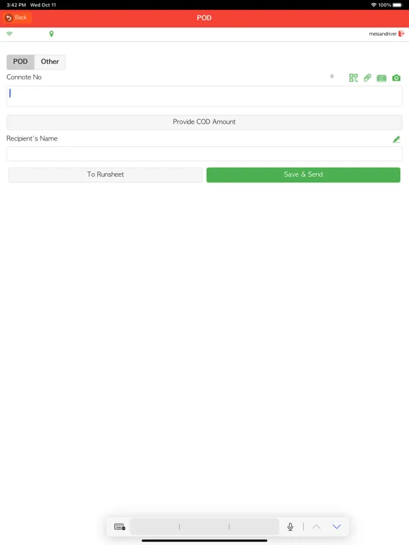 Tangkapan layar GETMobile - Courier Solution iPad 