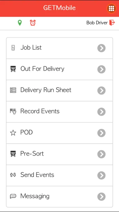 Tangkapan layar GETMobile - Courier Solution