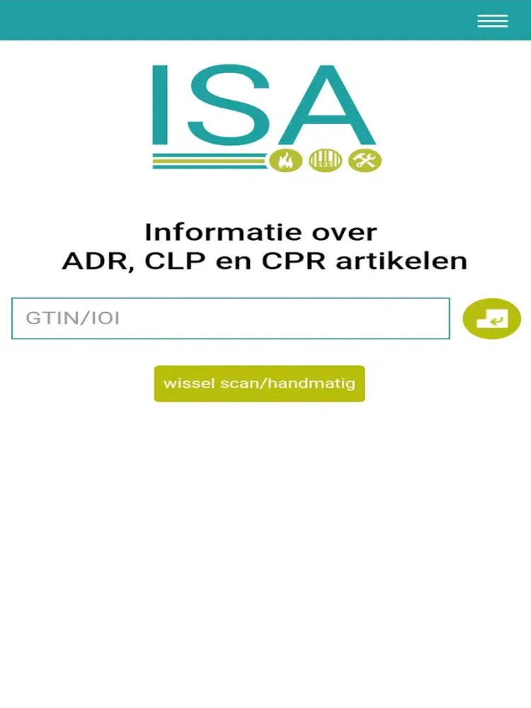 Скриншоты ISA gevaarlijke stoffen scan iPad 
