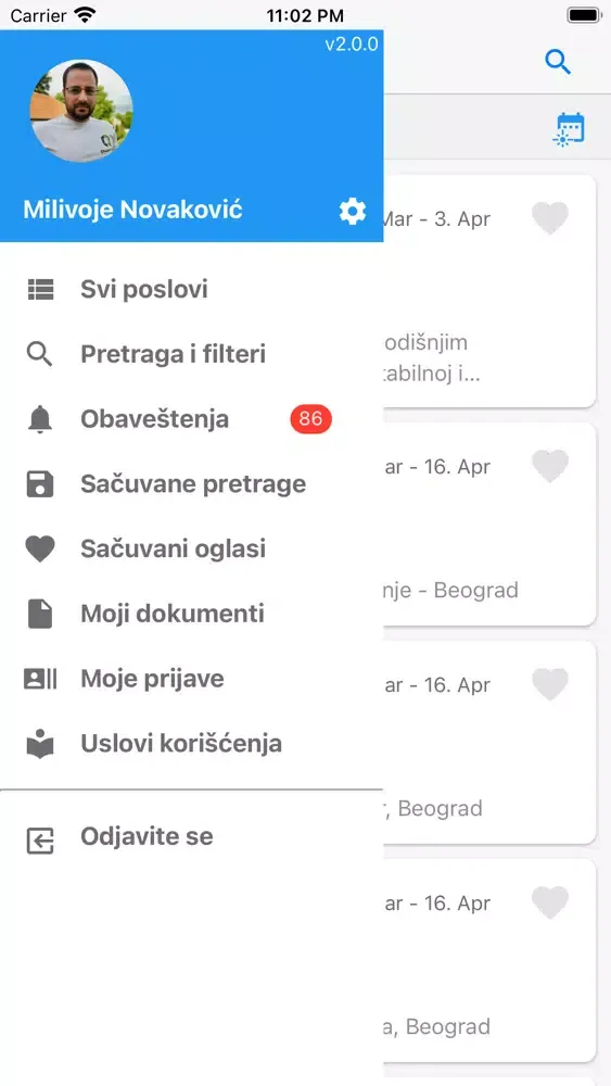 Tangkapan skrin Lako do posla