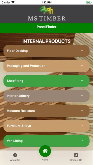 Tangkapan skrin MS Timber Panel Finder