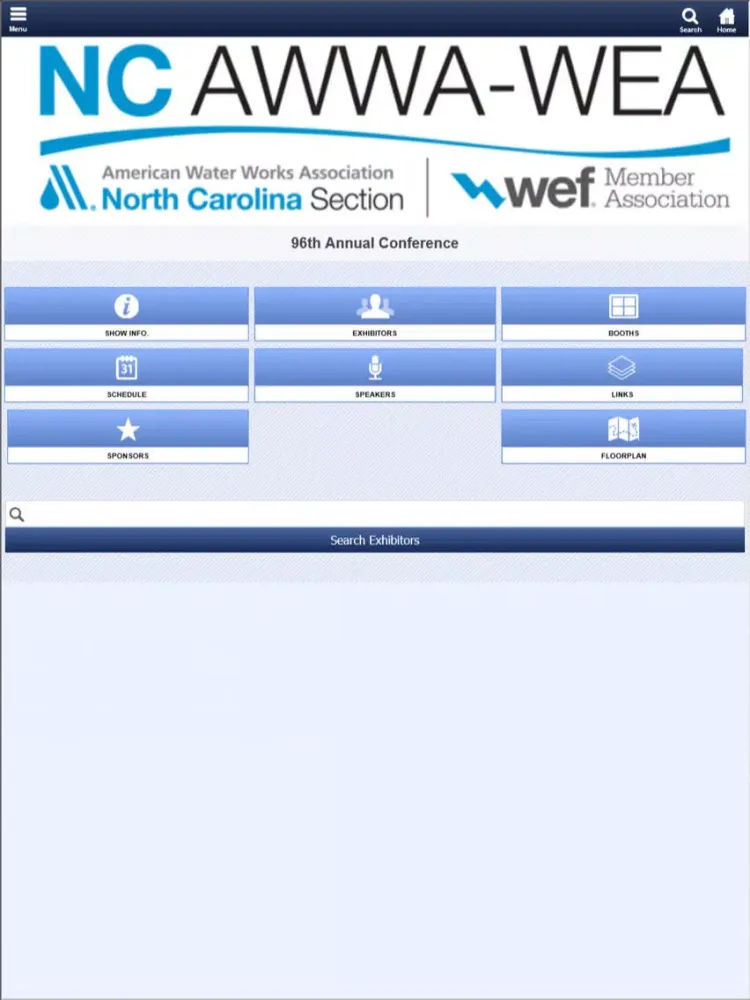 Ảnh chụp màn hình của NC AWWA-WEA 96th Annual Conference iPad 