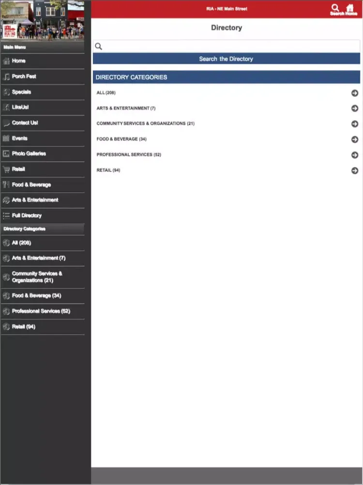RIA NE Main Street iPad 應用截圖