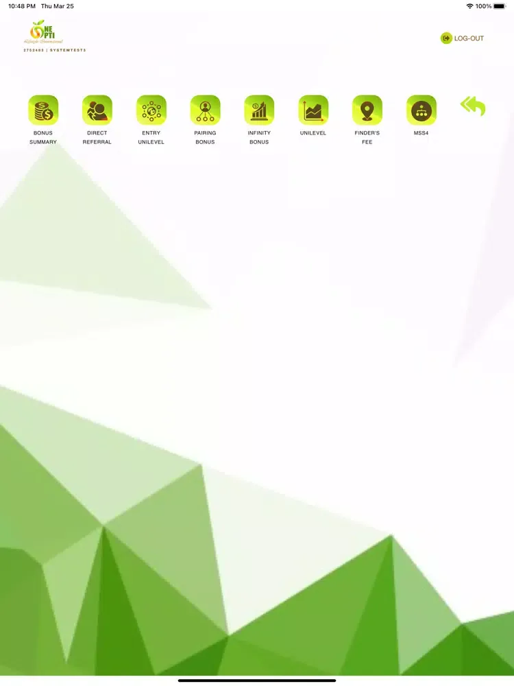 Zrzuty ekranu One Optimum iPad 