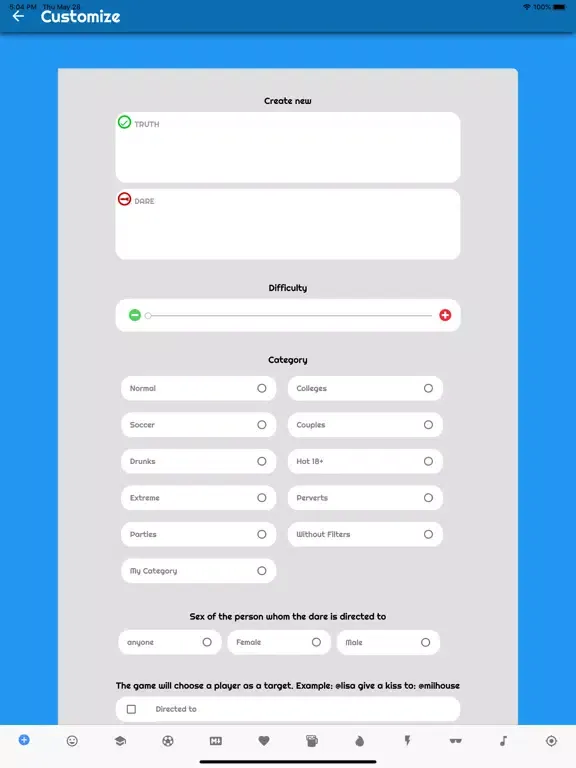 Truth or Dare Spicy You Dare? iPad  Screenshots