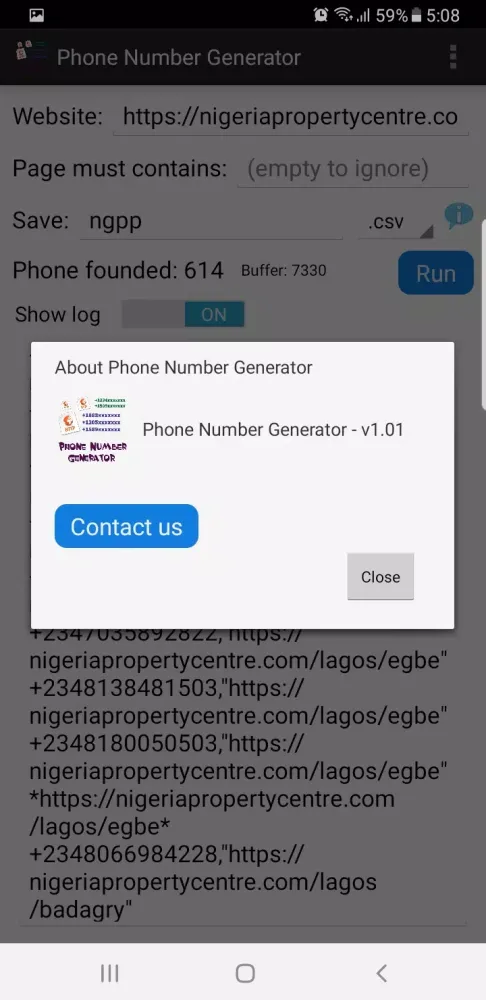 Phone Number Generator Screenshots