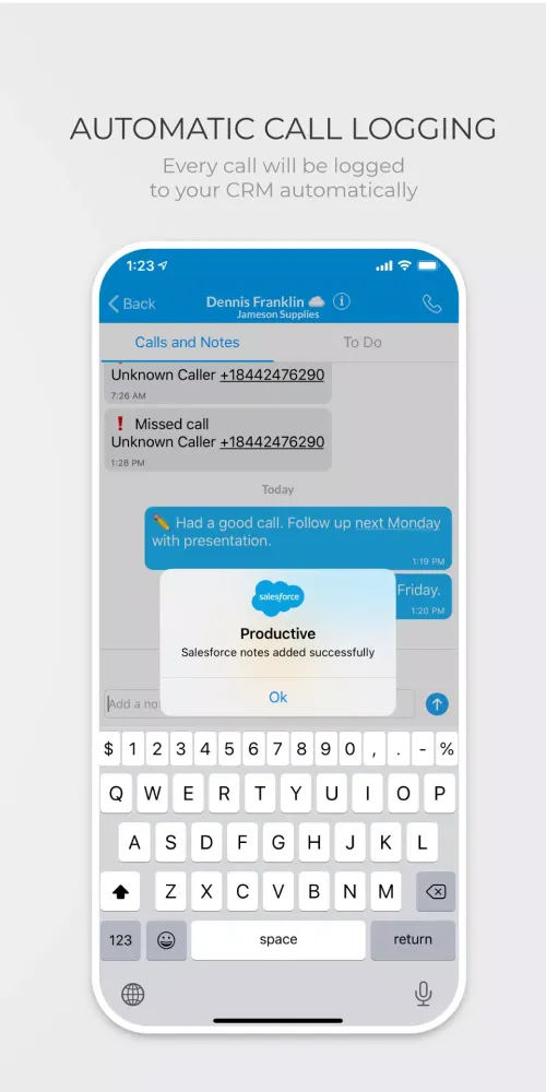 Productive.ai Call Assistant स्क्रीनशॉट