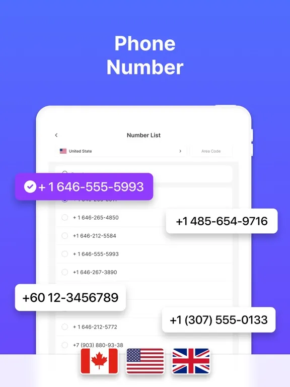 Capturas de tela do Phone Number: Texts & Calls iPad 