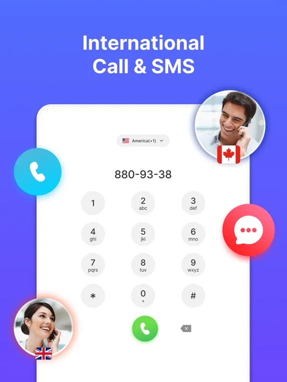 Capturas de tela do Phone Number: Texts & Calls iPad 